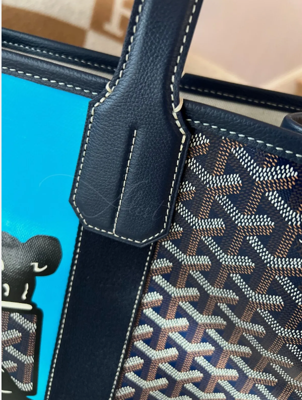 NEW Goyard Villette Tote Bag MM In Navy Blue Travel Bag