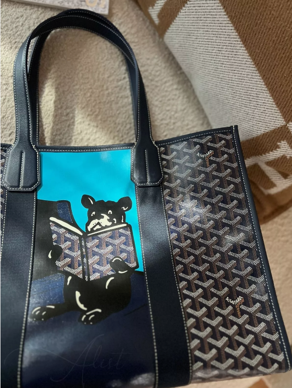 NEW Goyard Villette Tote Bag MM In Navy Blue Travel Bag