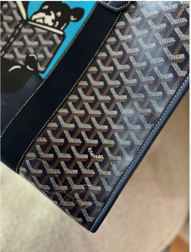 NEW Goyard Villette Tote Bag MM In Navy Blue Travel Bag