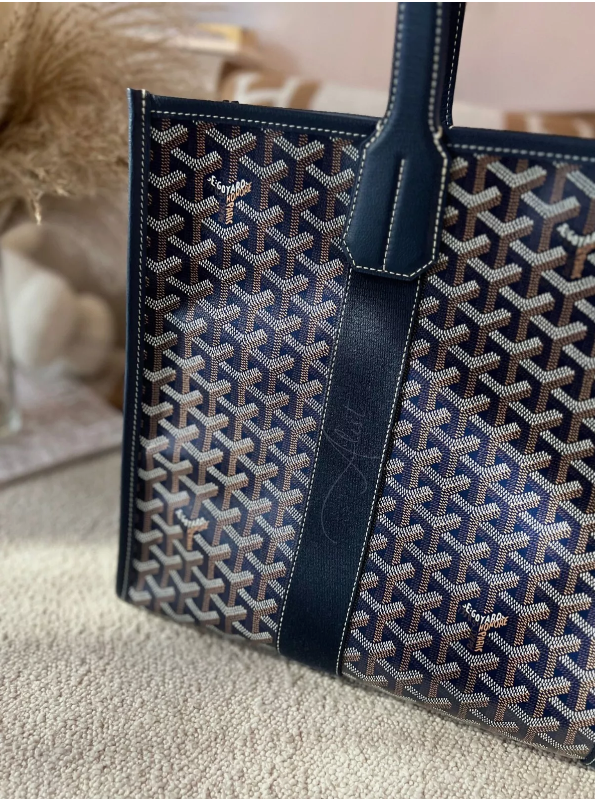 NEW Goyard Villette Tote Bag MM In Navy Blue Travel Bag