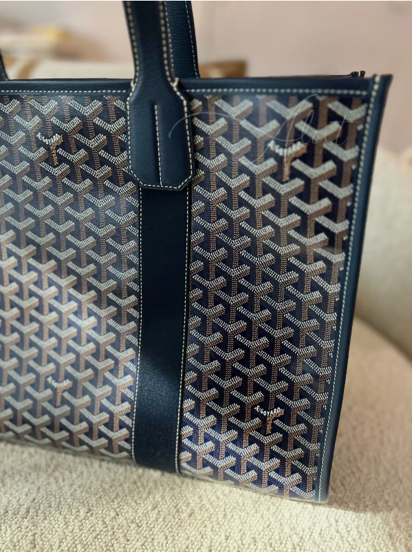 NEW Goyard Villette Tote Bag MM In Navy Blue Travel Bag