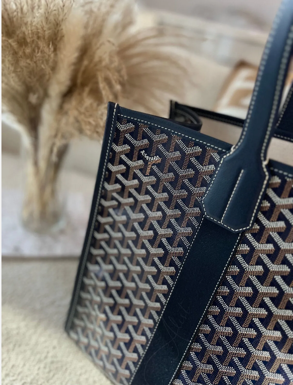 NEW Goyard Villette Tote Bag MM In Navy Blue Travel Bag