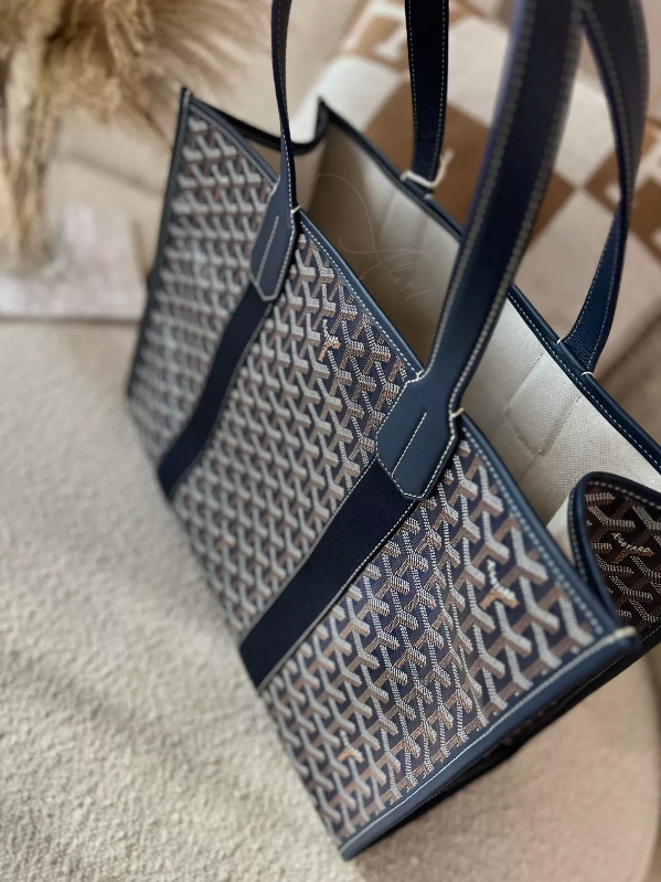 NEW Goyard Villette Tote Bag MM In Navy Blue Travel Bag