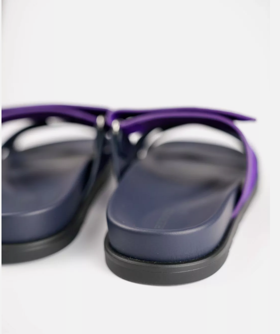 *BNIB* Hermes Women's Chypre Suede Goat Skin Marine / Violet Majorette Size 37