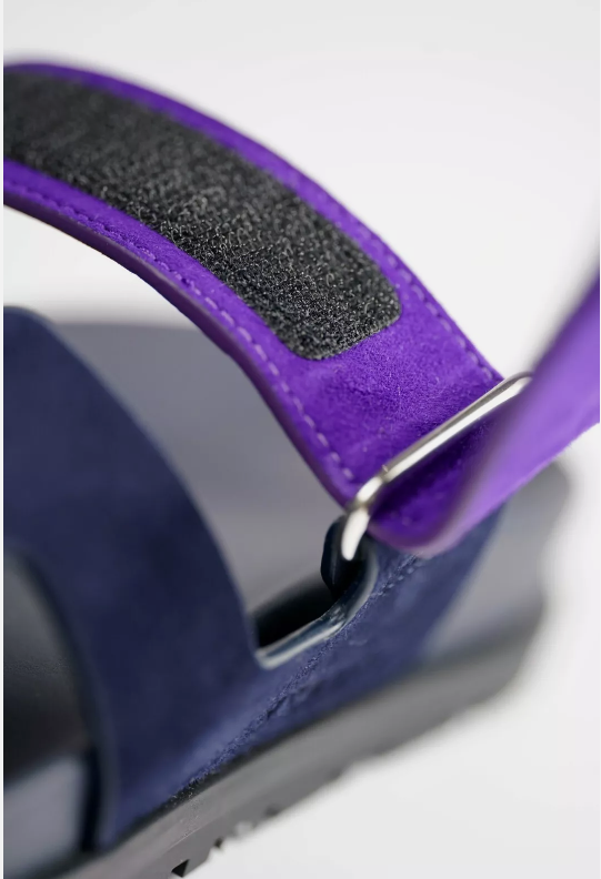 *BNIB* Hermes Women's Chypre Suede Goat Skin Marine / Violet Majorette Size 37
