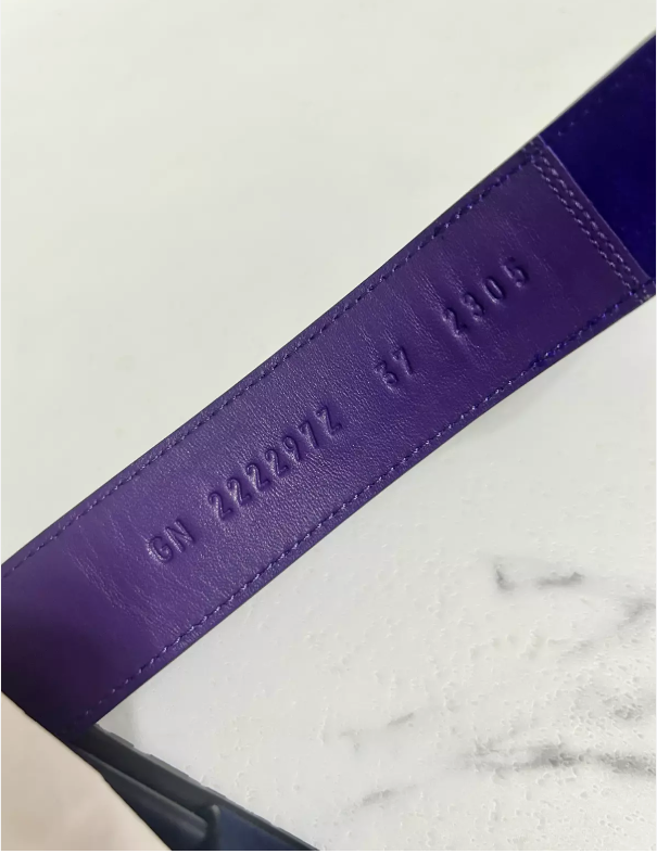 *BNIB* Hermes Women's Chypre Suede Goat Skin Marine / Violet Majorette Size 37