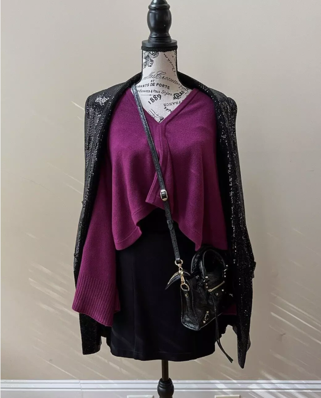 NEW Hermes Pull Esprit Echarpe Cachemire Ecossais Uni Sweater Anemone All Size