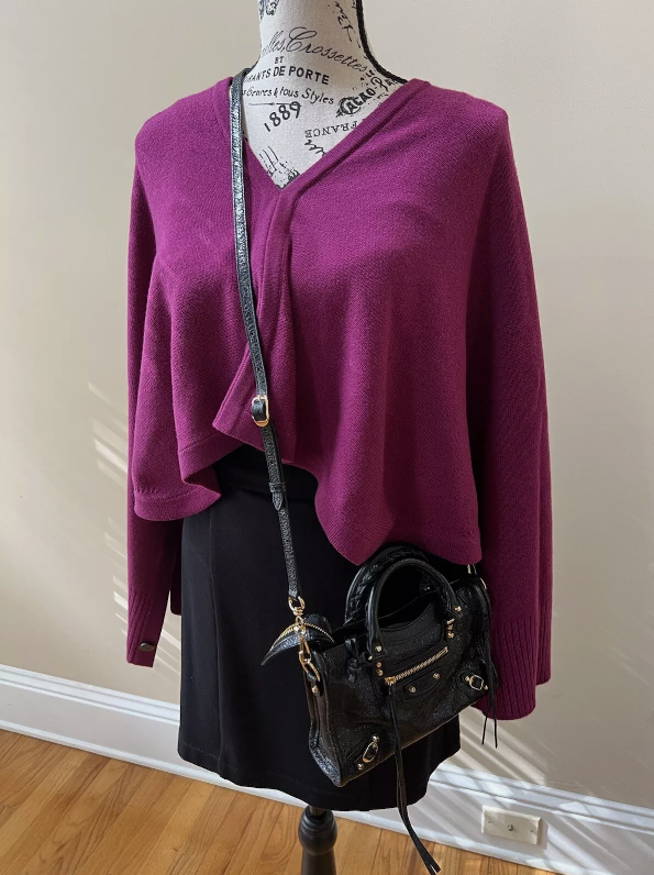 NEW Hermes Pull Esprit Echarpe Cachemire Ecossais Uni Sweater Anemone All Size