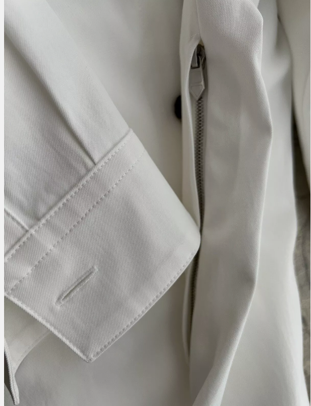 New Hermes "Icones au Carre" Overshirt Jacket White 48 Men SS23 Runway SOLD OUT
