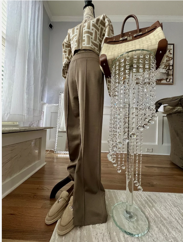 NEW Hermes Mosaique Short Zipped Jacket 38 Beige/Toast $3500 Retail