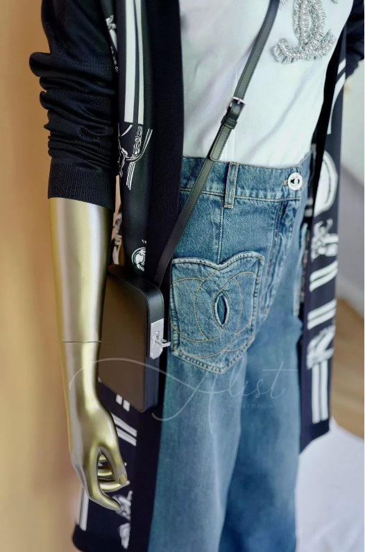 Chanel denim Jeans Pants CC Heart 24P Wide Leg SOLD OUT Size 36 BNIB