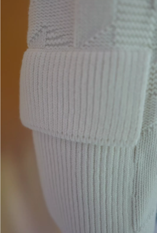 NEW Hermes "H" zipped Blanc Naturel Oversized Cardigan Size 36 Retail Over $3K
