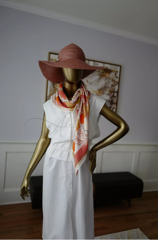 Brand New Loro Piana Akemi Hat in Magnolia Blossom Pink Small Size