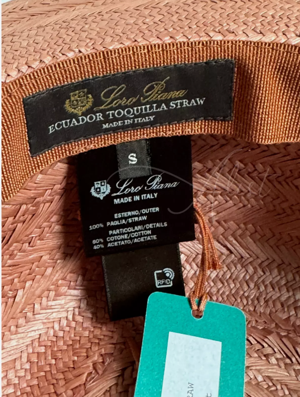 Brand New Loro Piana Akemi Hat in Magnolia Blossom Pink Small Size