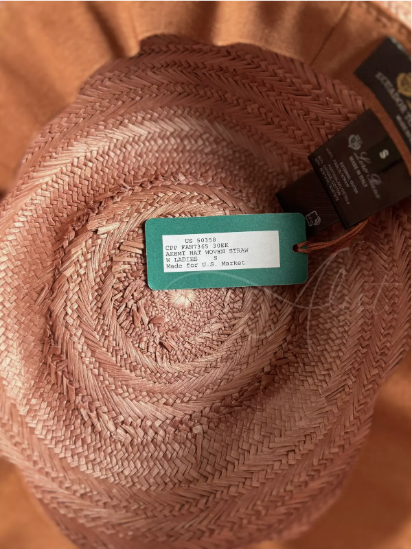 Brand New Loro Piana Akemi Hat in Magnolia Blossom Pink Small Size