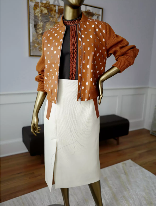 NEW Hermes High Waisted Pencil Skirt Haute Cavalry sz 38 Blanc Natural SOLD OUT