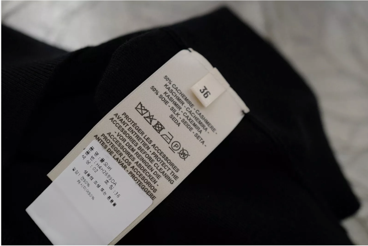 BNIB Hermes Short-Sleeve Cashmere Sweater With h Logo Button in Noir Black 36