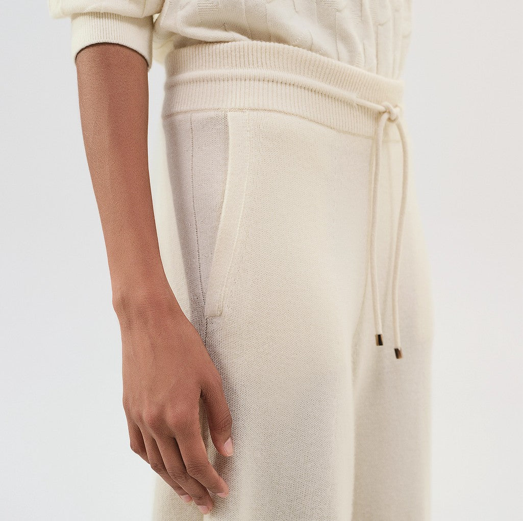 Brand NEW Hermès Cashmere Pants – Blanc Naturel (Size 36) Wide Leg Retail $3300