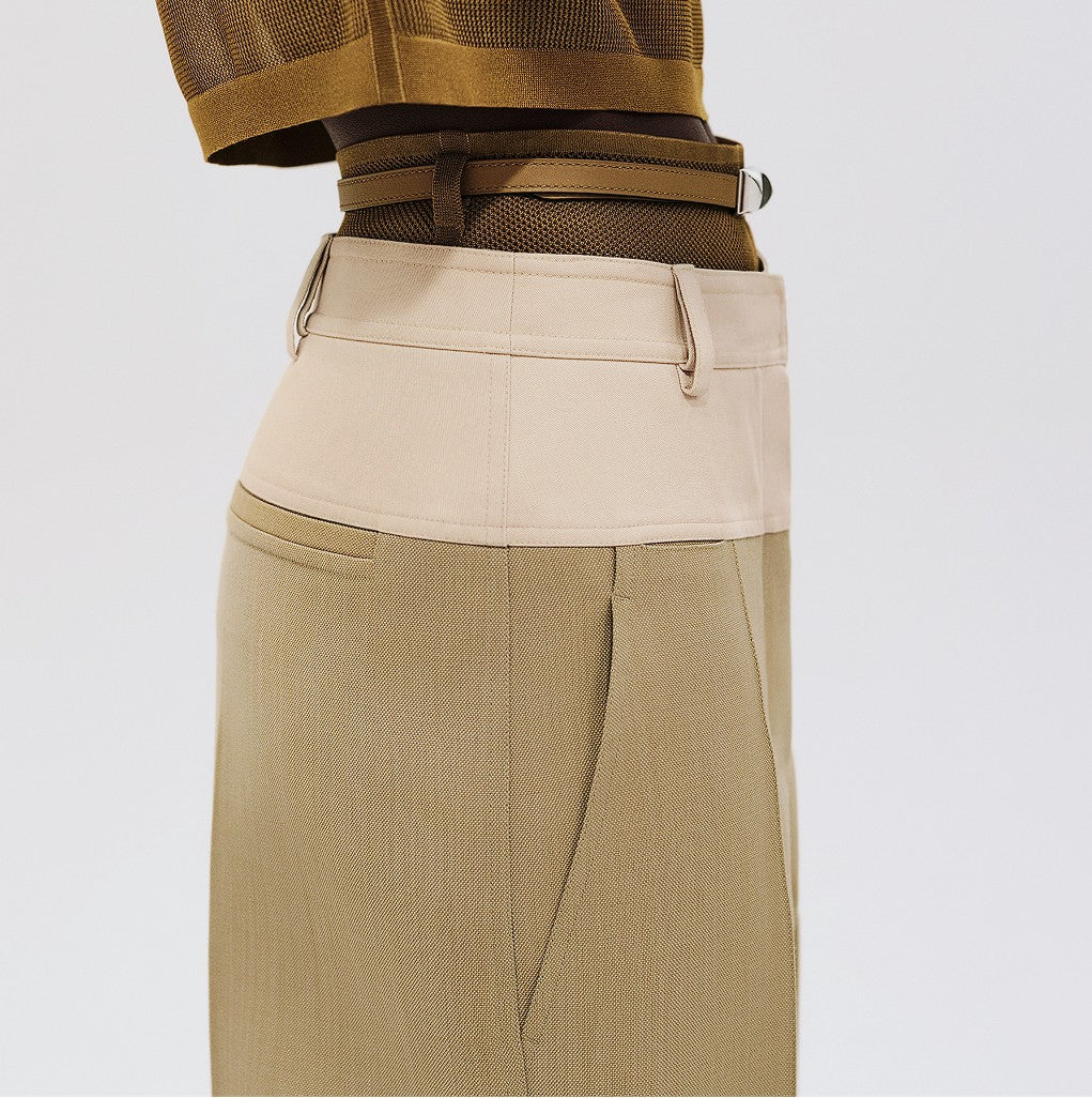 NEW Hermès Loose Fit Pants Wide Leg SS25 in Beige/Vert Muscade Size 38 Over $3K