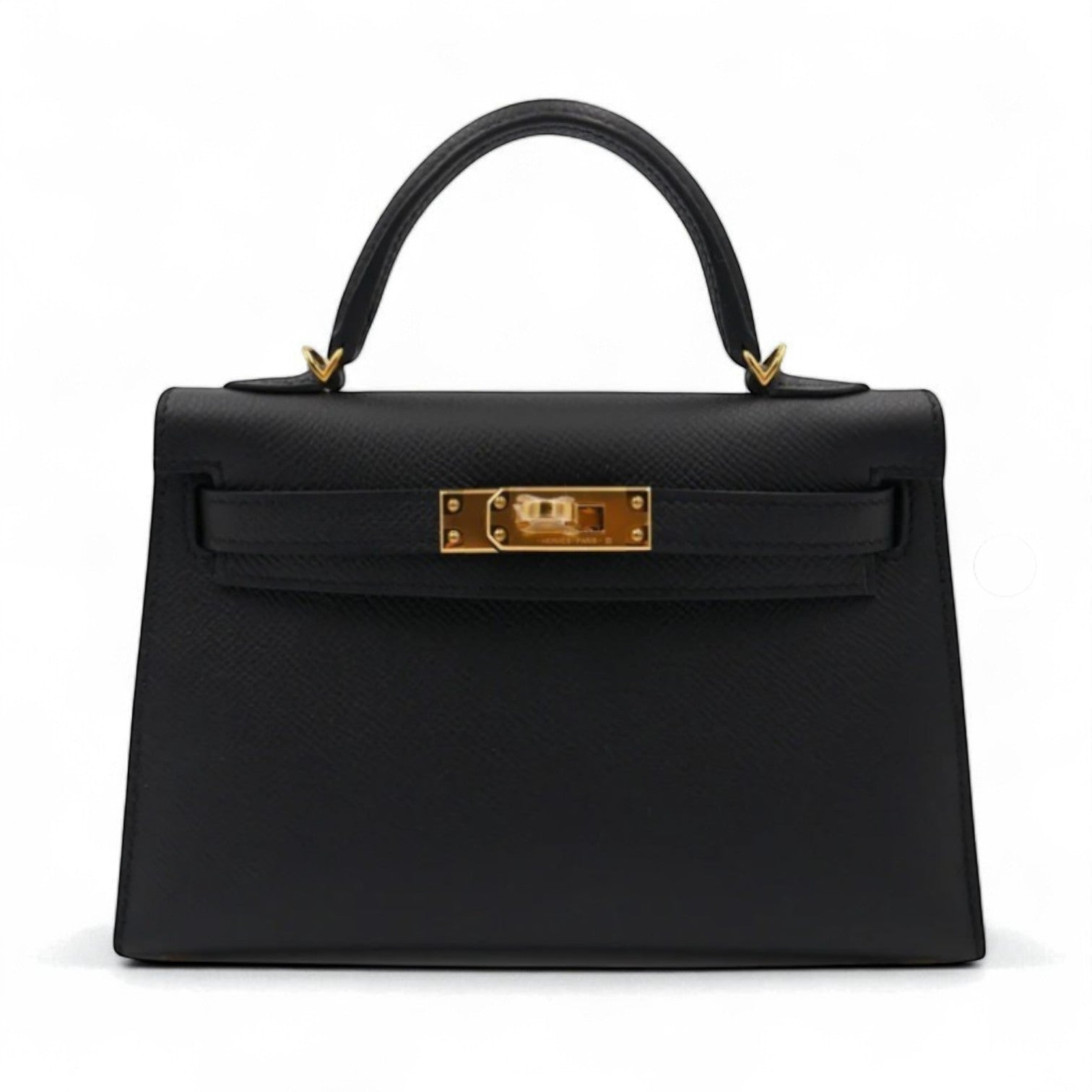 Hermes Mini Kelly II in Black/Noir Epsom Leather with Gold Hardware