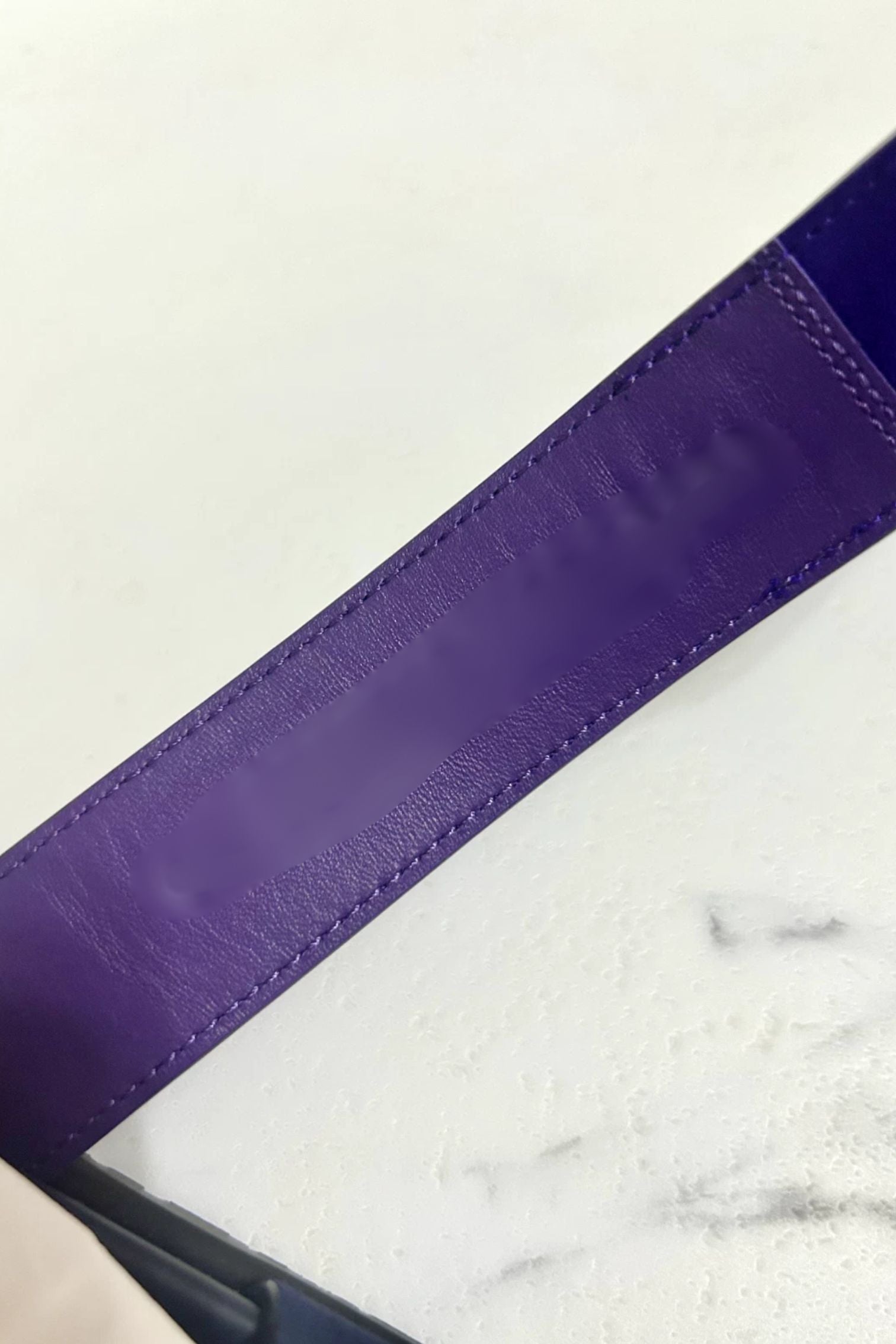 *BNIB* Hermes Women's Chypre Suede Goat Skin Marine / Violet Majorette Size 37