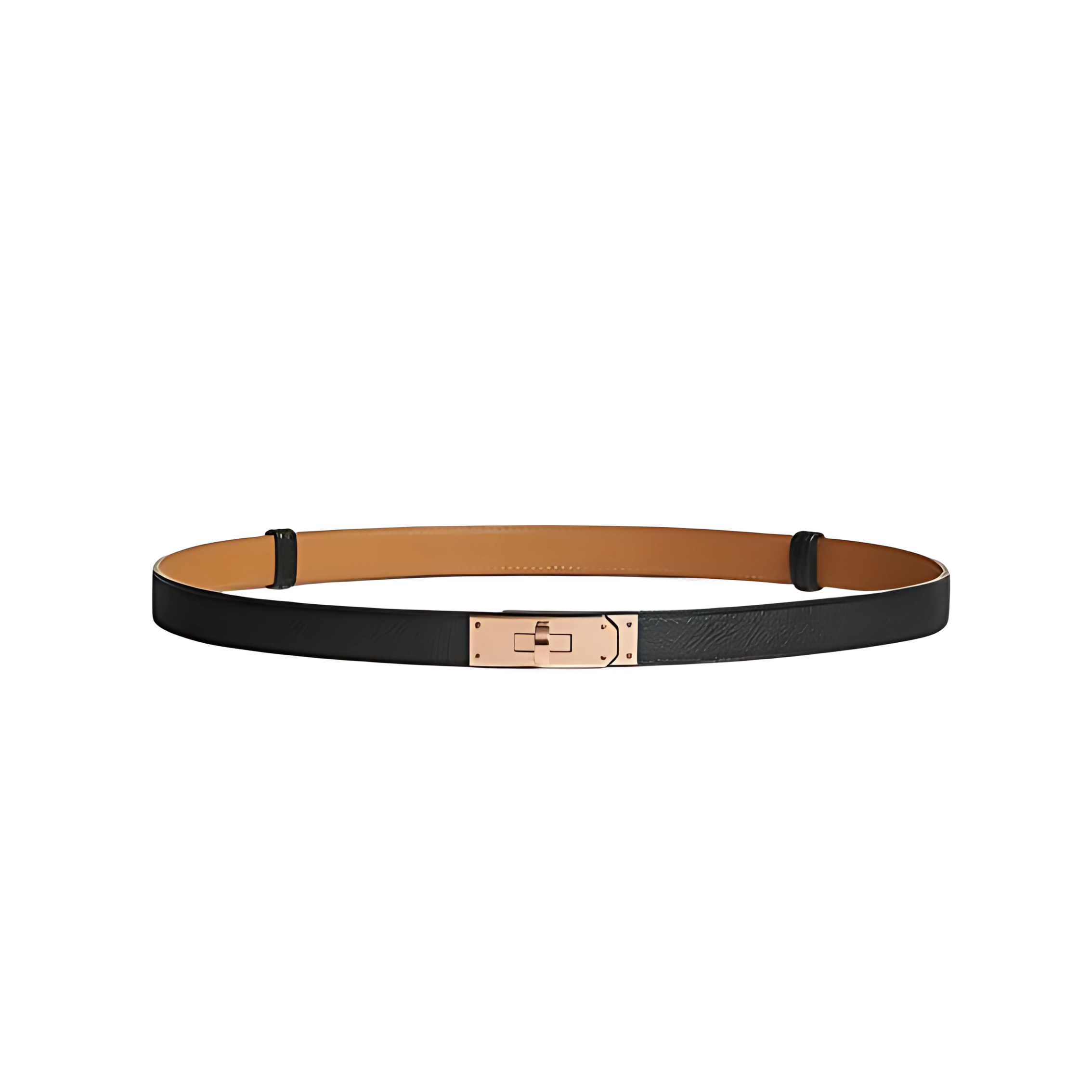 BNIB Hermès Kelly 18 Belt Epsom in Noir Rose Gold HW 2025 - One Size Adjustable