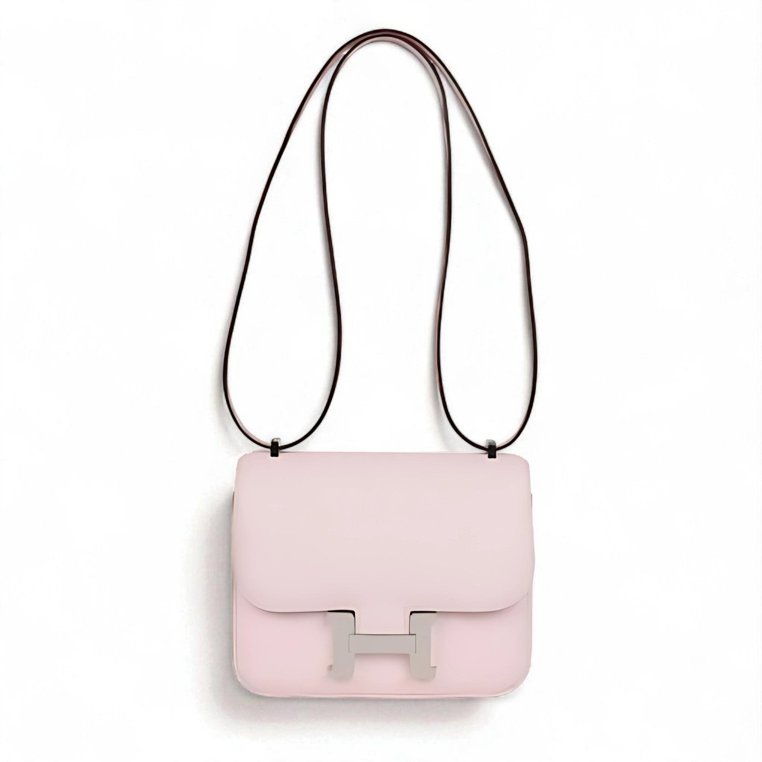 BNIB Hermes Mini Constance 18 Rose Darling Chevre leather with Palladi