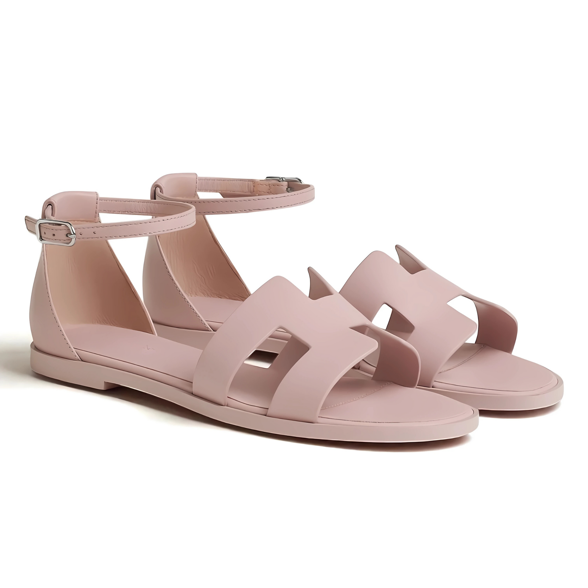 BNIB Hermes Santorini Sandal In rose cancan Size 38