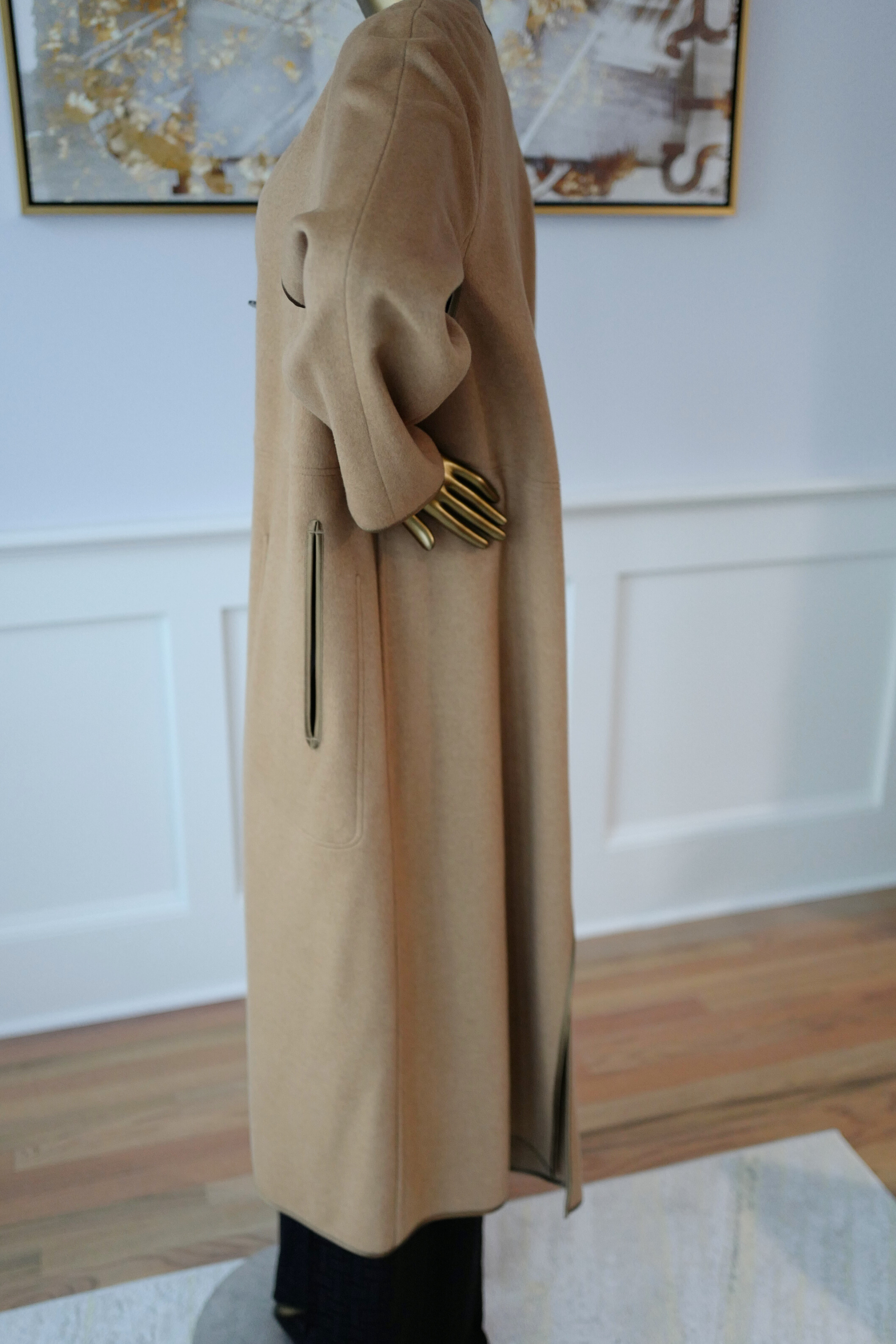 Hermès Women’s Overcoat Size 34 Beige Camel Hair Coat