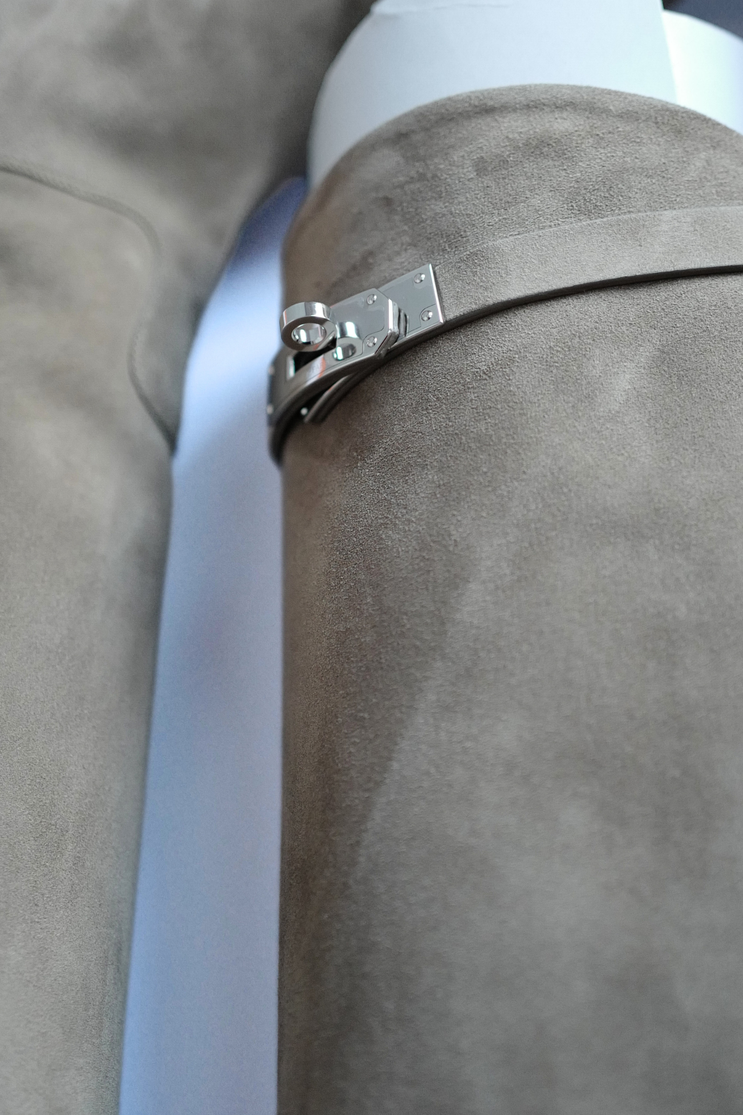 Hermès Jumping Supple Suede Goatskin Boots Étoupe with Palladium Hardware Size 38