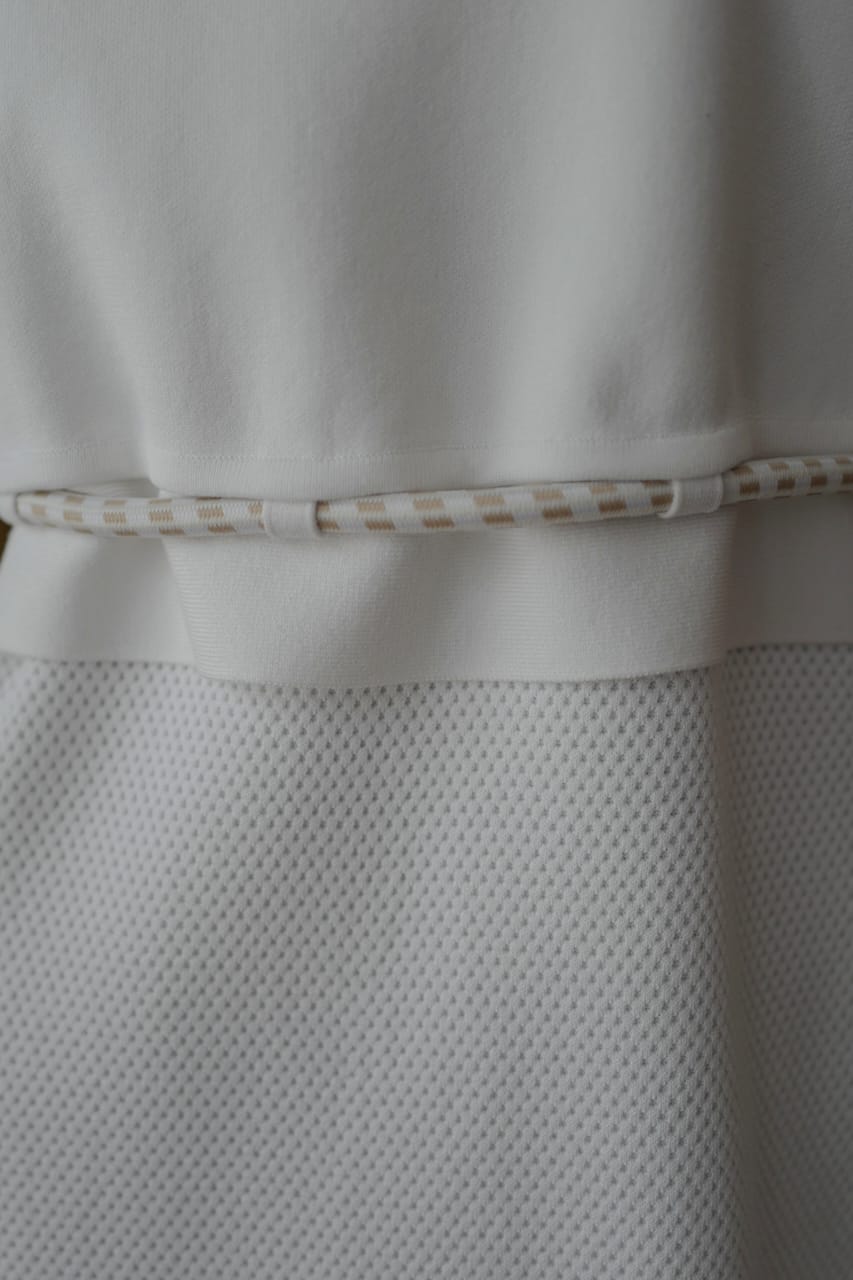 Hermes Maille Technique 91 Blanc Casse Dress size 38