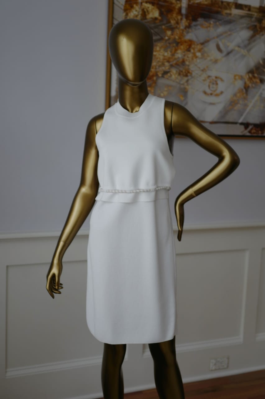 Hermes Maille Technique 91 Blanc Casse Dress size 38