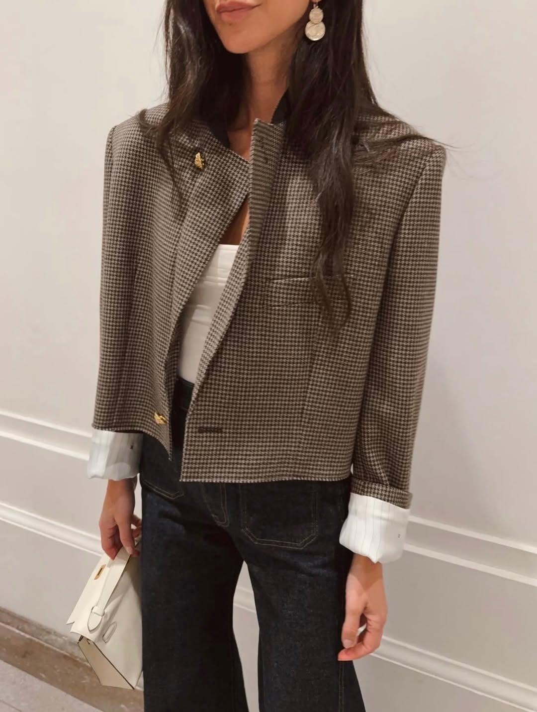 Chanel 26S spring summer Matthieu Blazy Jacket Brown Ecru/Wool size 36
