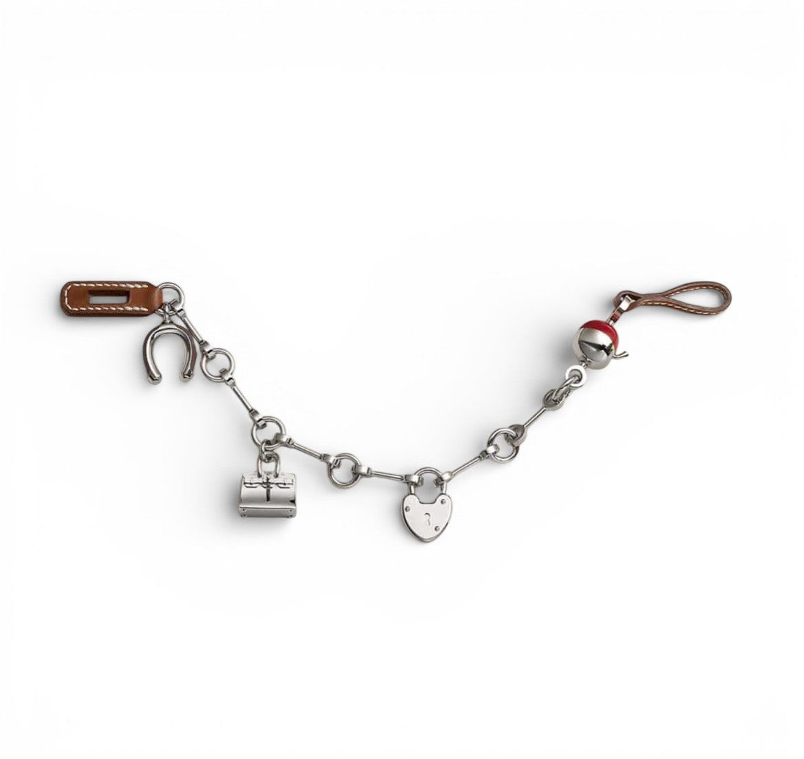 Hermès Bijou Birkin N°1 Charm Fauve/Rouge Metal and Barenia Calfskin