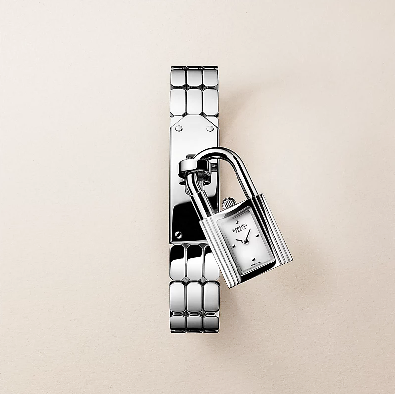 エルメス BNIB HERMES Kelly Steel watch, Mini model, 16 mm $5K Retail