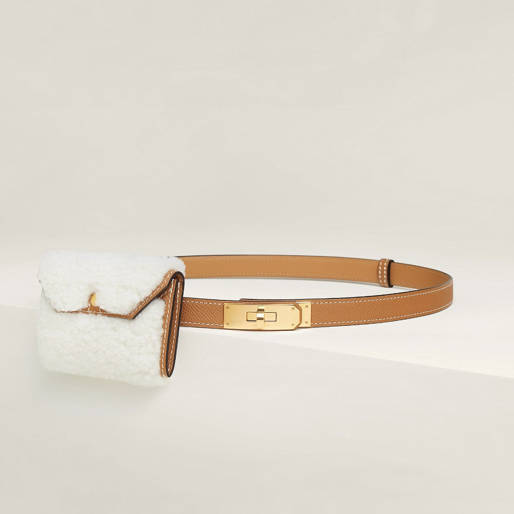 Brand NEW Hermès Kelly 18 Teddy Pocket in Gold / Ecru GHW W Stamp 2025