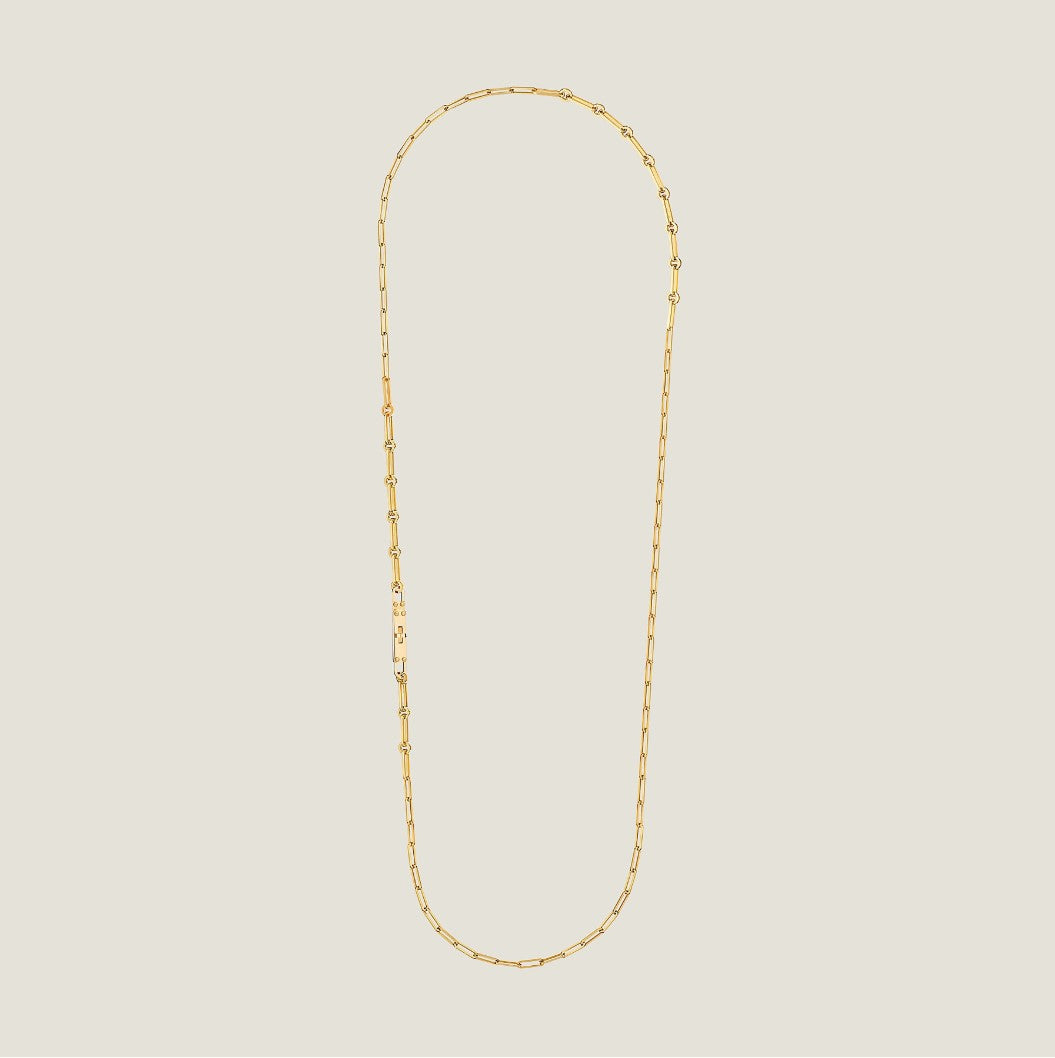 Brand NEW Hermès Kelly Long Chaine Necklace in Gold, New Model