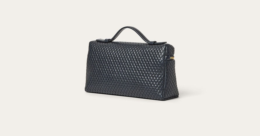 BNIB Loro Piana Extra Pocket L19 Quilted Leather in Blue Navy/Sun Gold GHW 2025