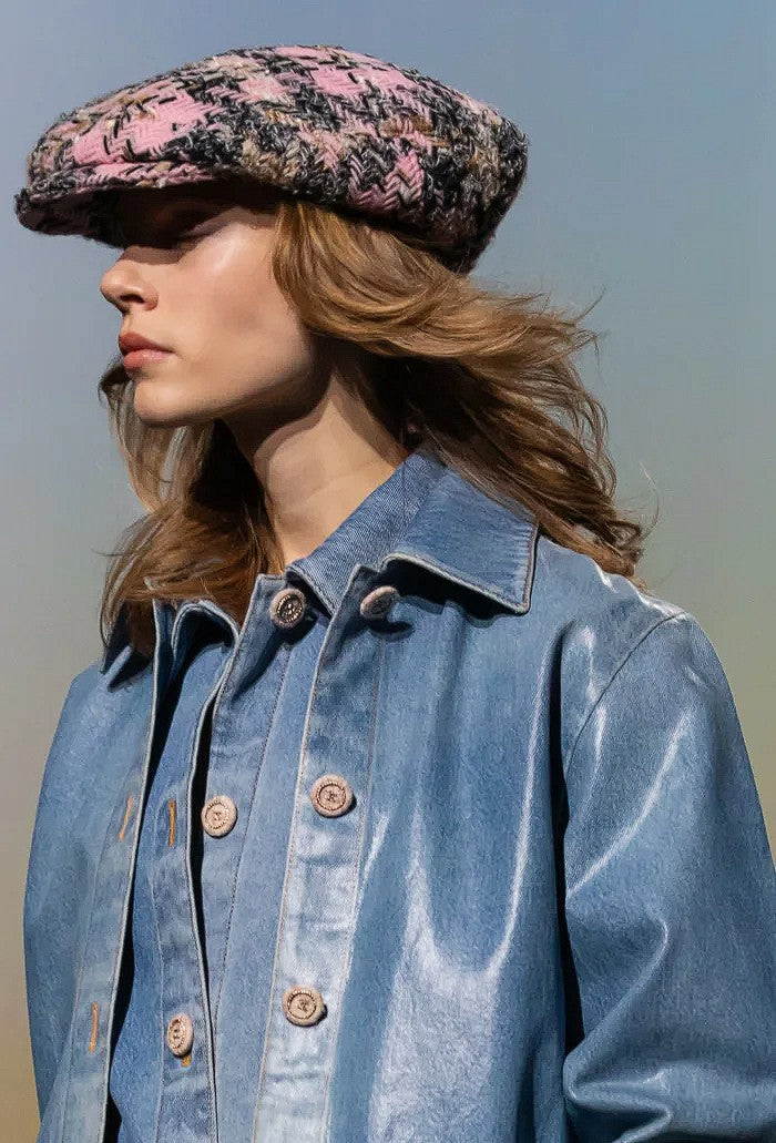 Chanel 24K Water-Repellent Coated Long Oversized Denim Jacket Light Blue Size 34