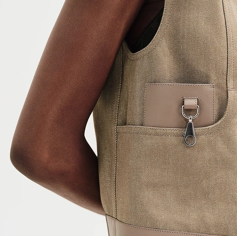 NEW Hermès SS25 Sleeveless Jacket with Leather Details - Size 38 $7K Retail