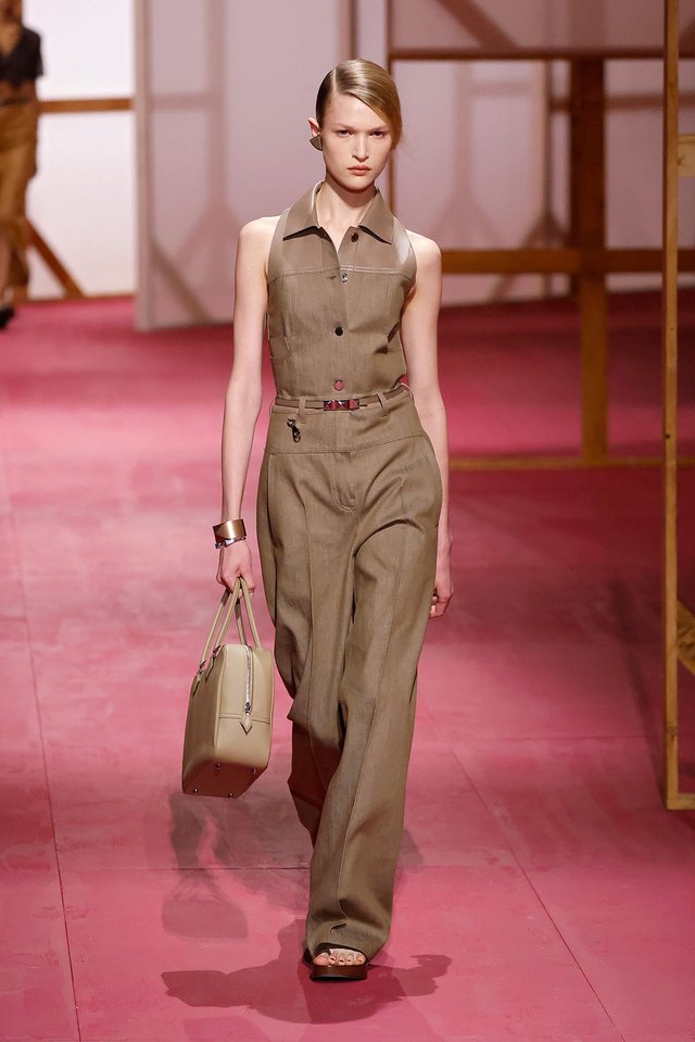 NEW Hermès SS25 Sleeveless Jacket with Leather Details - Size 38 $7K Retail