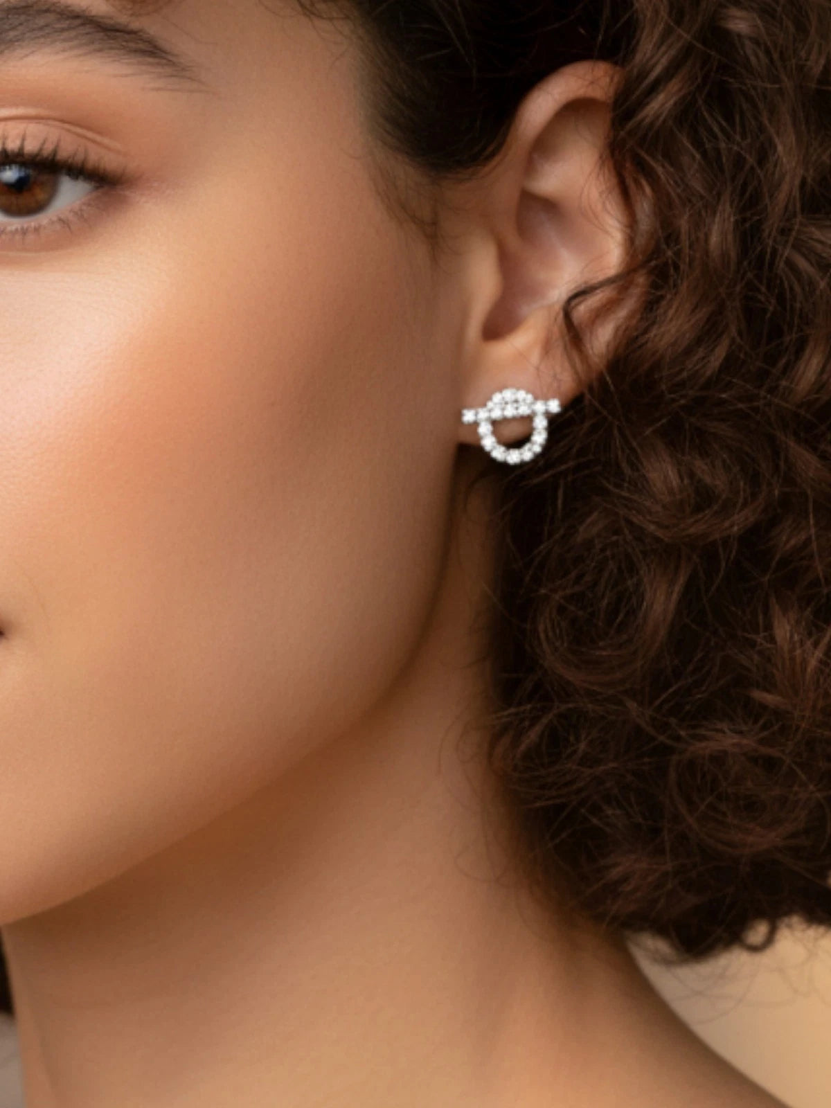 BNIB Hermes Finesse Earrings White Gold With Diamonds $11K Retail