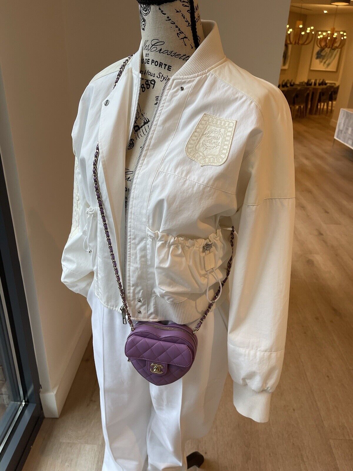 Hermes Blouson Brode Esprit Bombers Jacket Blanc size 36 BNIB
