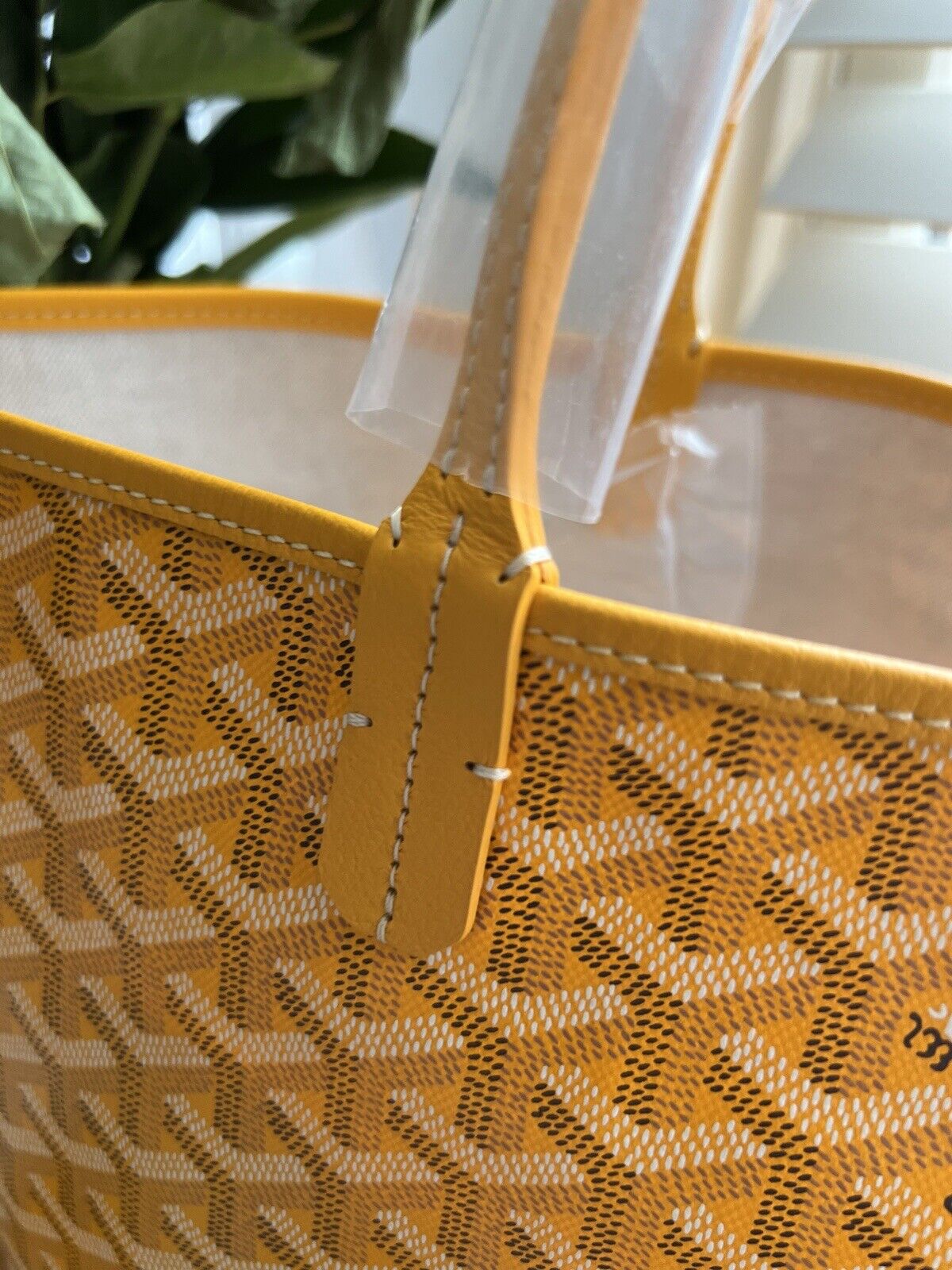 GOYARD St Louis PM Tote Bag in Yellow Goyardine