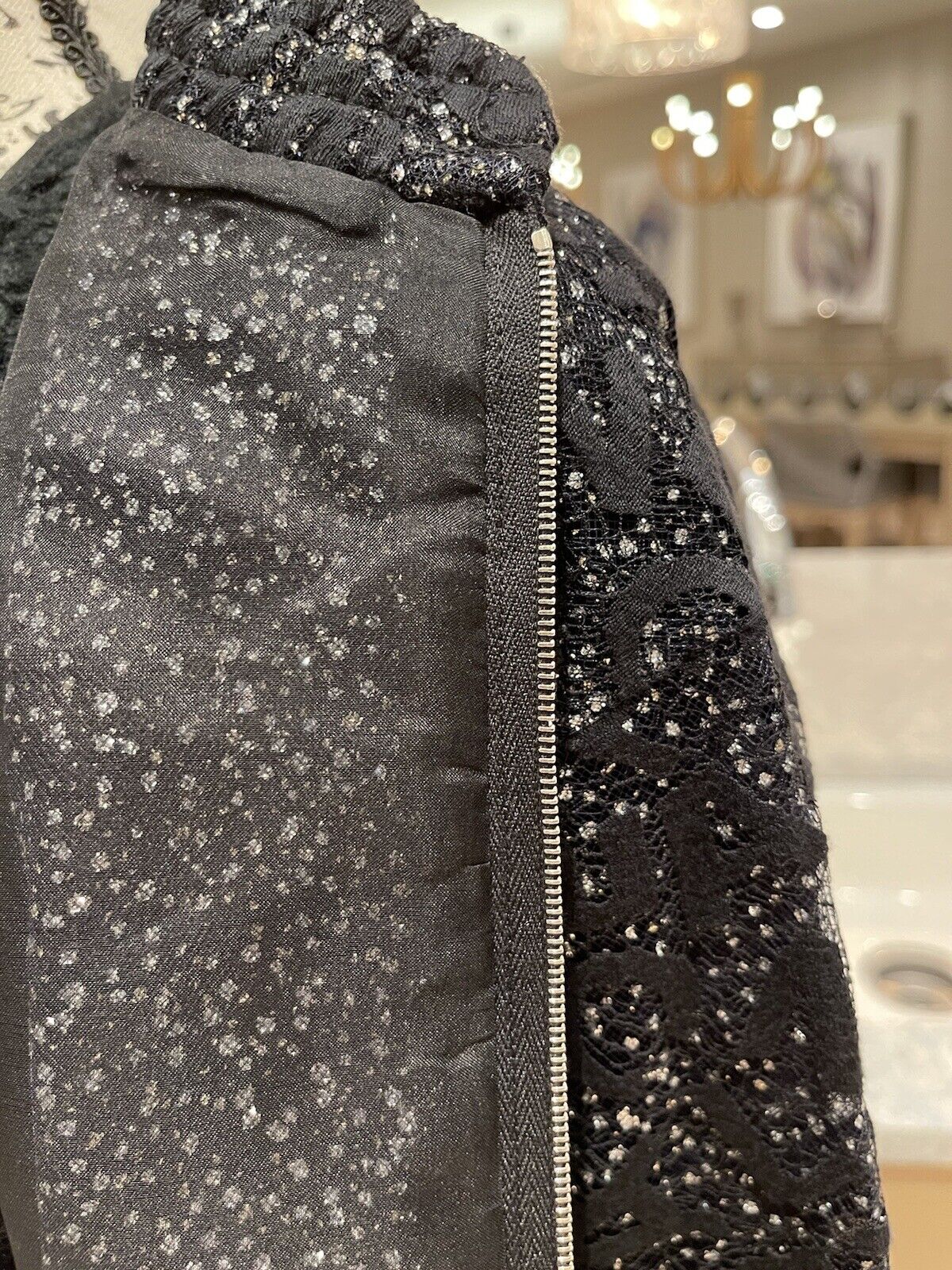 BNIB Chanel 21B Haute Couture Collection Starry Night Bomber Jacket Size 34 Rare