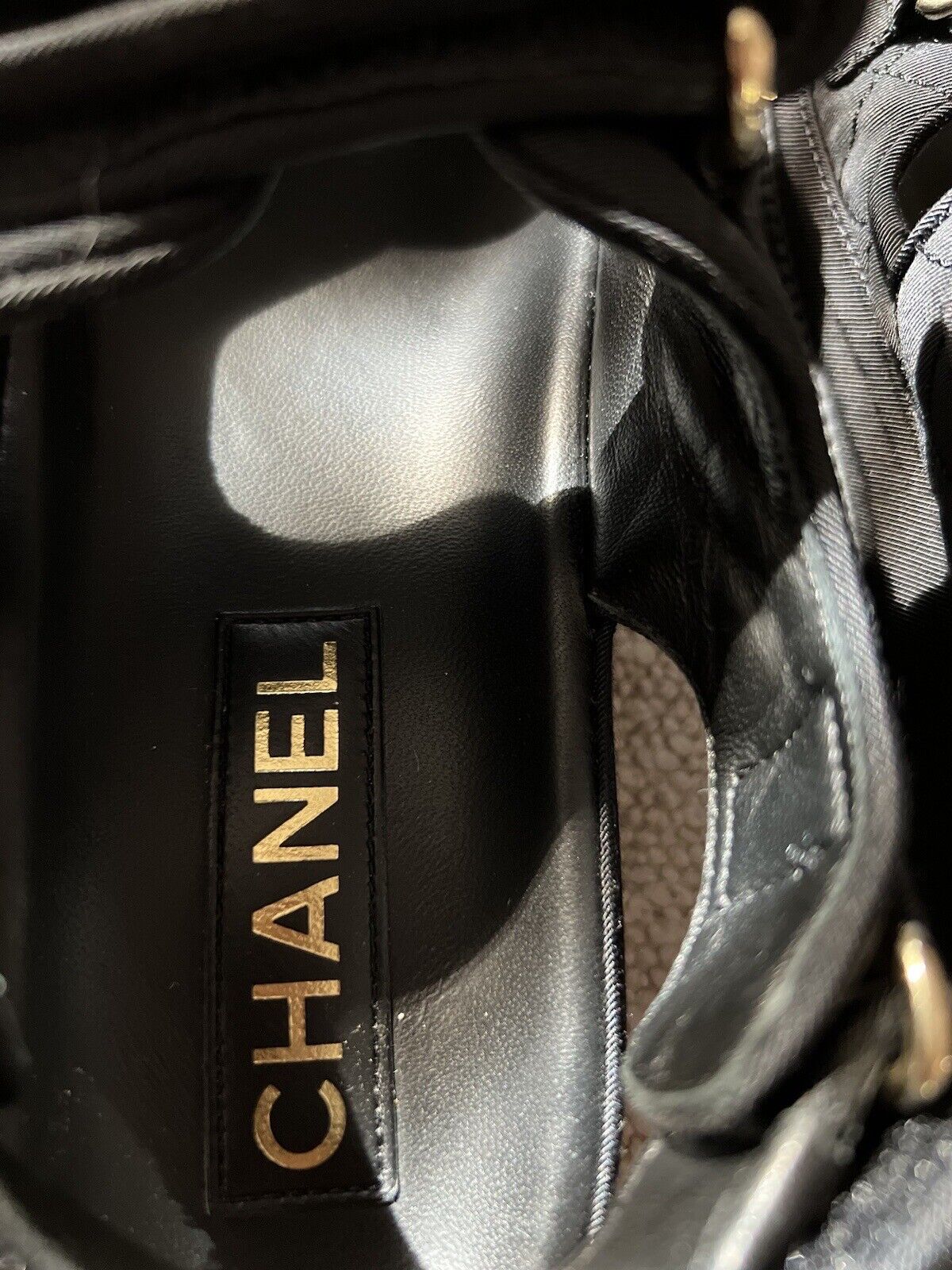 BNIB Chanel Dad Sandal CC Crystals In Black With Bows Size 38 - Limited