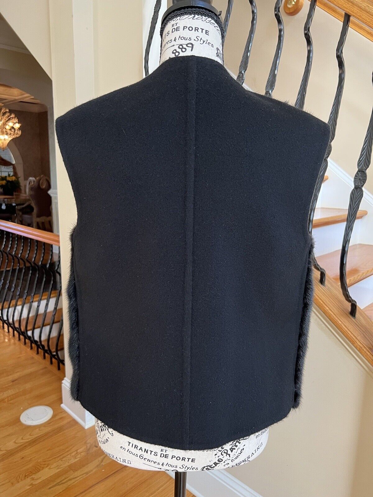 NEW Hermes Dyed Mink Fur Vest In Black Size 38 Over $12K Retail