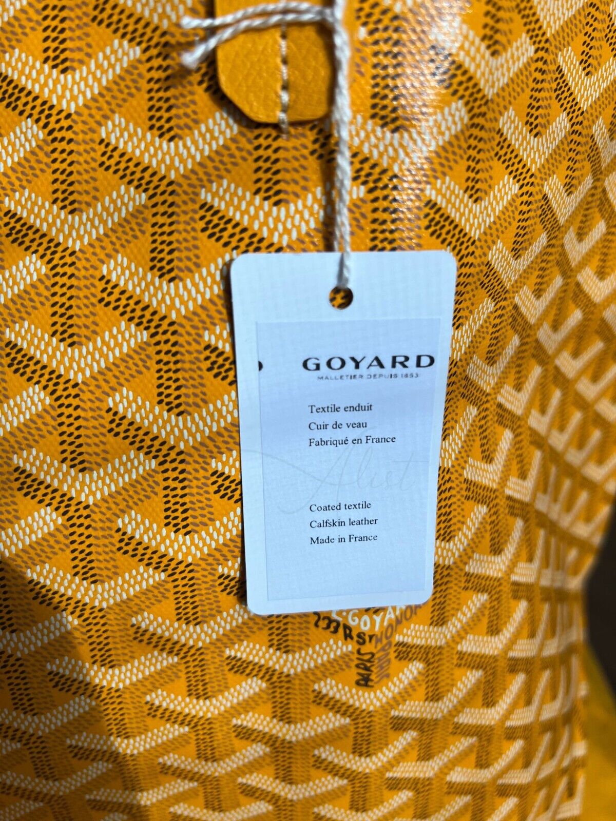 GOYARD St Louis PM Tote Bag in Yellow Goyardine