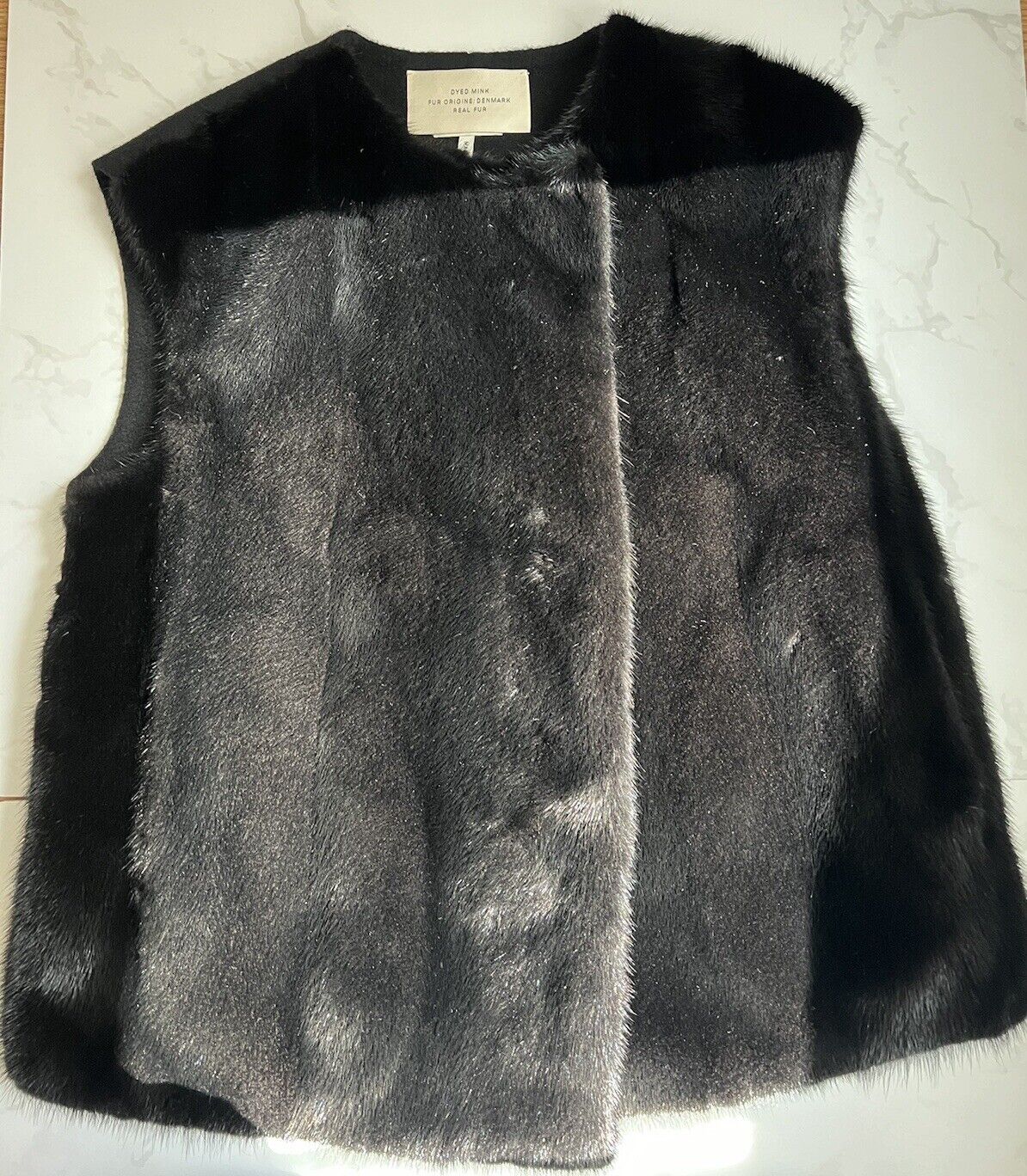 NEW Hermes Dyed Mink Fur Vest In Black Size 38 Over $12K Retail