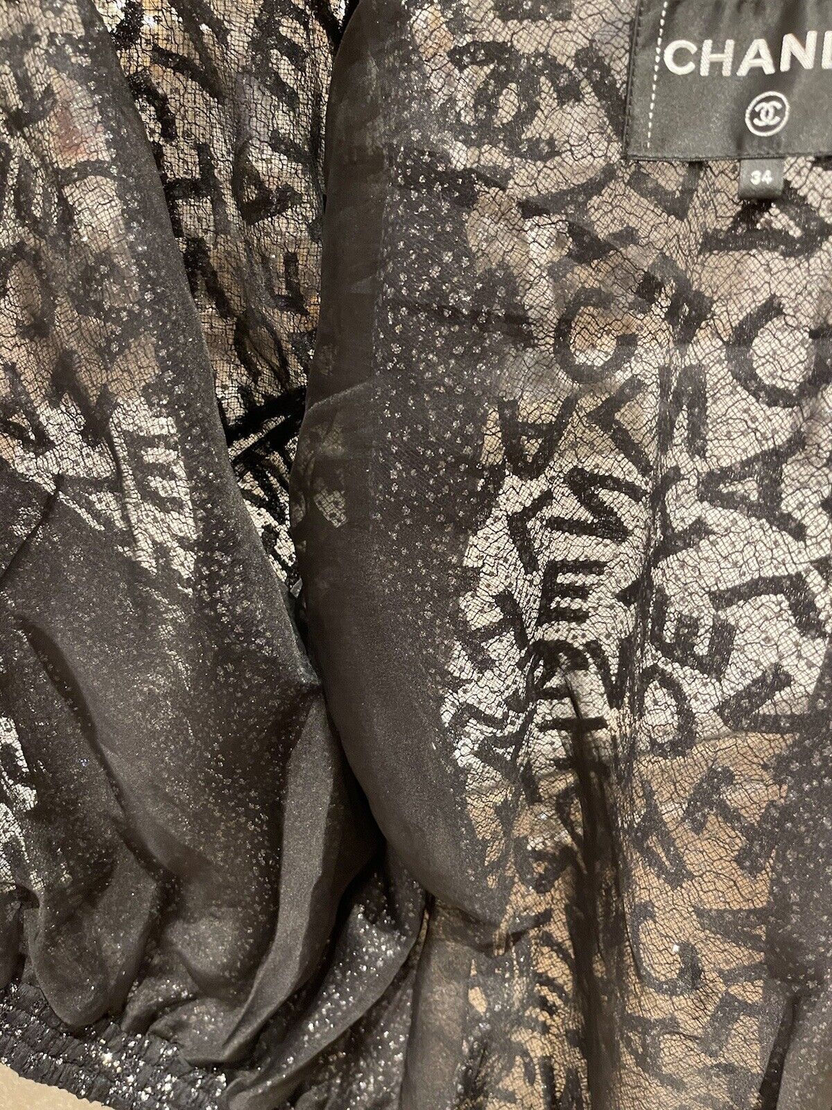 BNIB Chanel 21B Haute Couture Collection Starry Night Bomber Jacket Size 34 Rare